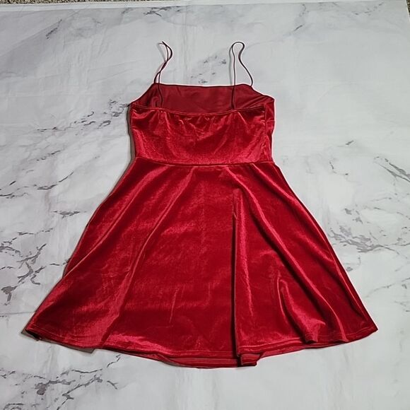 Urban Outfitters Red Velvet Dress - Picture 5 of 5